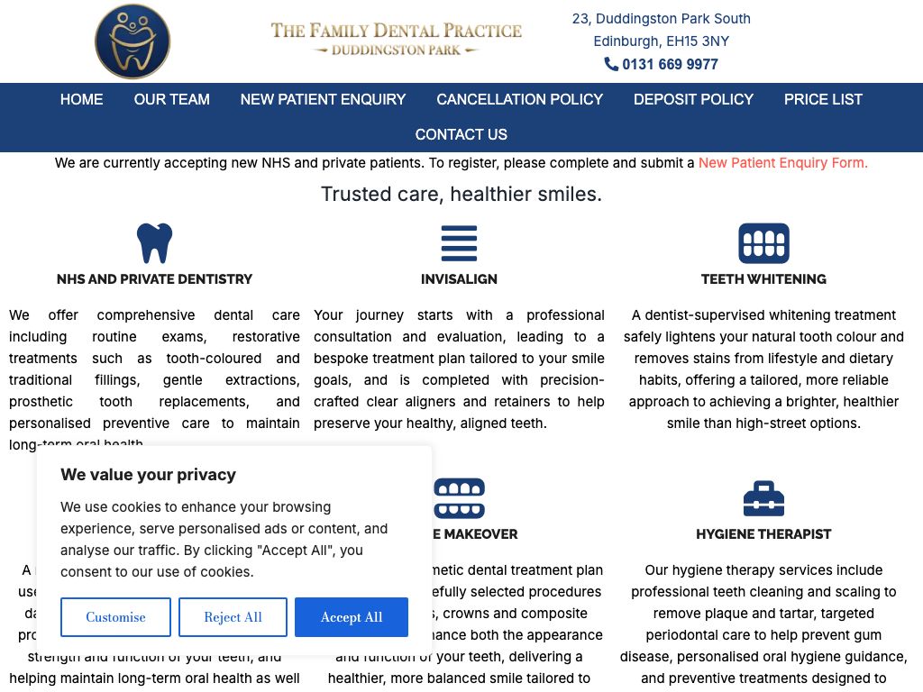 The Family Dental Practice Duddingston Park