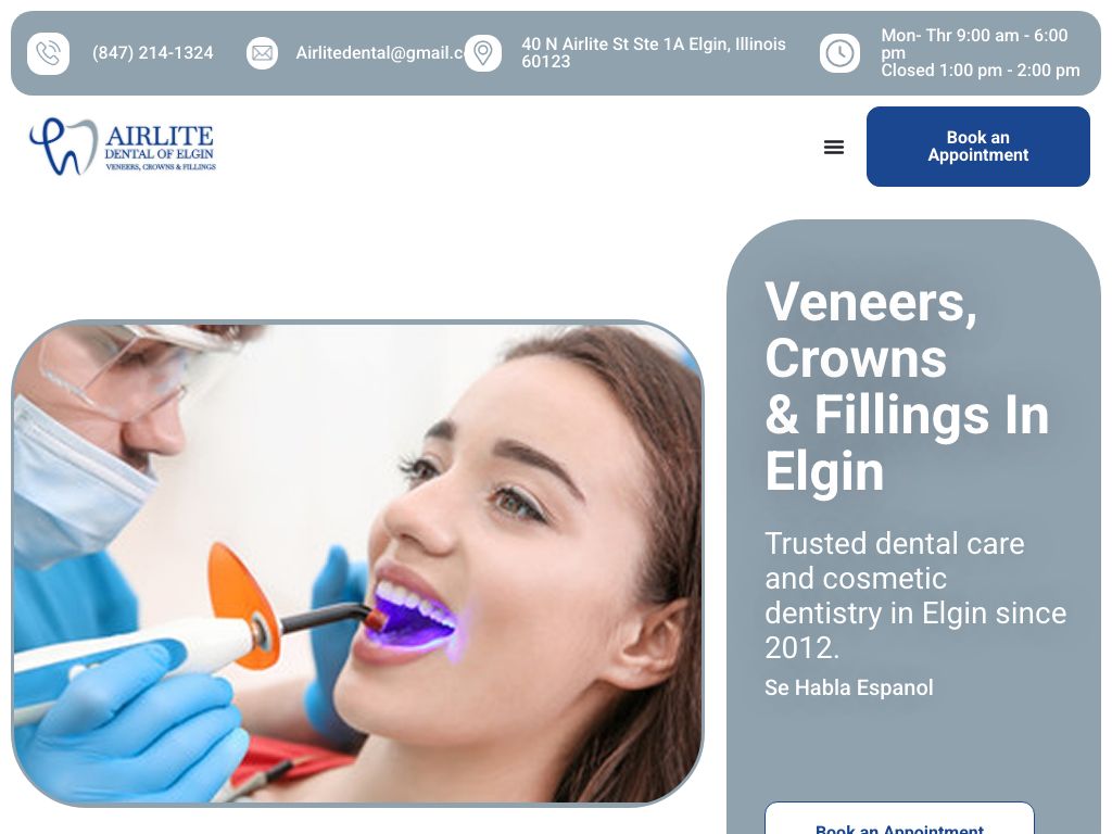 Airlite Dental | Crowns, Veneers & Fillings in Elgin, IL