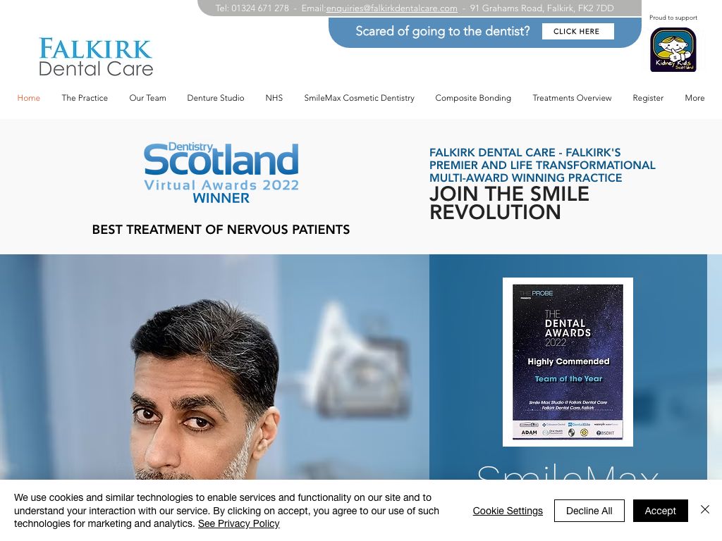 Falkirk Dental Care | Invisalign |Composite Bonding| Bespoke Dentures| Implants| Multi Award Winning Lifestyle Clinic